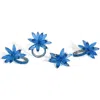 Tiramisu Set Of 4 Napkin Rings In Blue