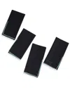 Tiramisu Set Of 4 Noir Saphir Napkin In Black