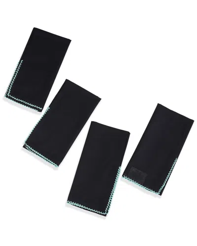 Tiramisu Set Of 4 Noir Saphir Napkin In Black