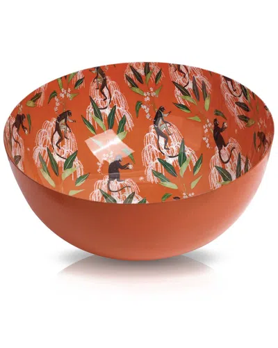 Tiramisu Set Of 4 Primate Paradise Statement Bowl In Orange