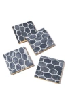 Tiramisu Set Of 4 Resin Coasters In Gray
