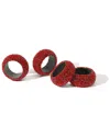 Tiramisu Radiant Beaded Set Of 4 Napkin Rings
