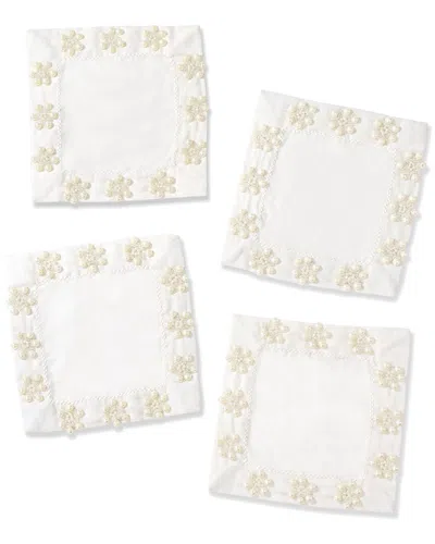 Tiramisu Set Of 4 The Celeste Pearl Cocktail Napkins In Neutral