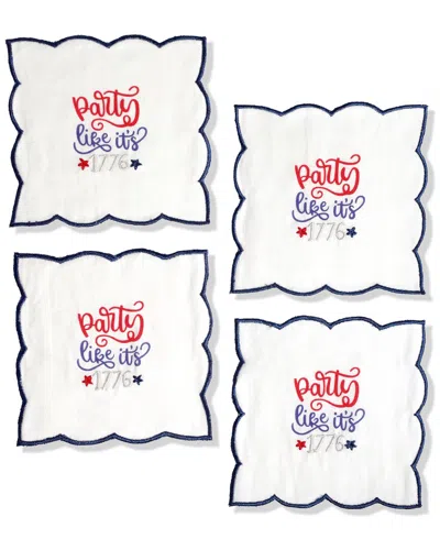 Tiramisu Set Of 4 The Heritage Party Cocktail Napkins In Multi