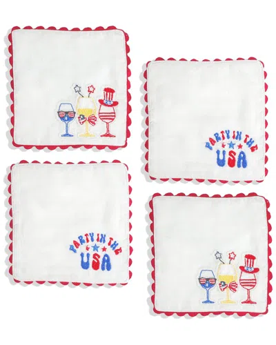 Tiramisu Set Of 4 The Patriot Party Cocktail Napkins In Multi