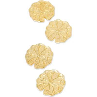 Tiramisu Set Of Four Coasters In Gold