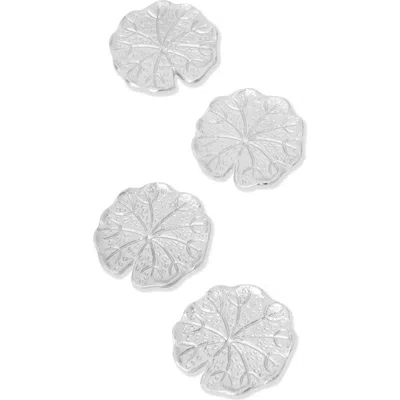 Tiramisu Set Of Four Coasters In Silver