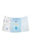 Tiramisu Set Of Three English Tea Time Cottage Kitchen Towels In Blue
