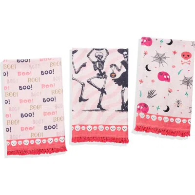 Tiramisu Set Of Three The Danse Macabre Halloween Kitchen Towels In Multi