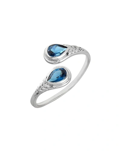 Tiramisu Silver 0.91 Ct. Tw. London Blue Topaz Ring In Metallic