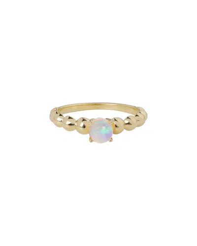 Tiramisu Silver 0.30 Ct. Tw. Ethiopian Opal Ring In Gold