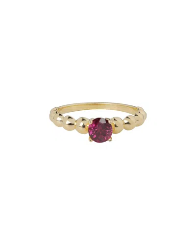 Tiramisu Silver 0.45 Ct. Tw. Lab-grown Ruby Ring In Gold