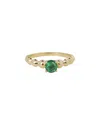 Tiramisu Silver 0.60 Ct. Tw. Lab-grown Emerald Ring