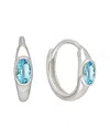Tiramisu Silver 0.60 Ct. Tw. Sky Blue Topaz Huggie Earrings