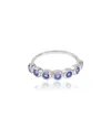 Tiramisu Silver 0.78 Ct. Tw. Tanzanite Ring