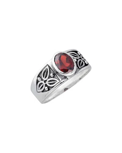 Tiramisu Silver 1.00 Ct. Tw. Garnet Ring In Metallic