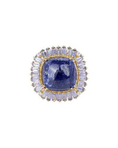 Tiramisu Silver 10.15 Ct. Tw. Gemstone Ring In Gold