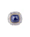Tiramisu Silver 10.15 Ct. Tw. Gemstone Ring