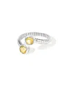 Tiramisu Silver 1.05 Ct. Tw. Citrine Bypass Ring In Silver