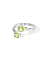 Tiramisu Silver 1.05 Ct. Tw. Peridot Bypass Ring In Silver