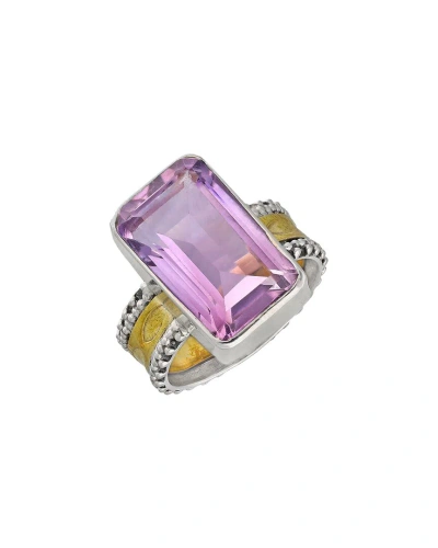 Tiramisu Silver 11.10 Ct. Tw. Amethyst Ring In Purple