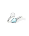 Tiramisu Silver 1.48 Ct. Tw. Gemstone Bypass Ring In Silver