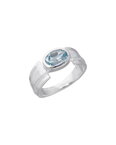 Tiramisu Silver 1.50 Ct. Tw. Sky Blue Topaz Ring In Metallic