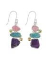 Tiramisu Silver 17.80 Ct. Tw. Gemstone Earring