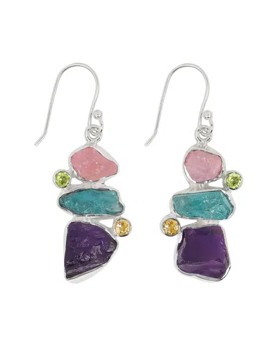 TIRAMISU TIRAMISU SILVER 17.80 CT. TW. GEMSTONE EARRING