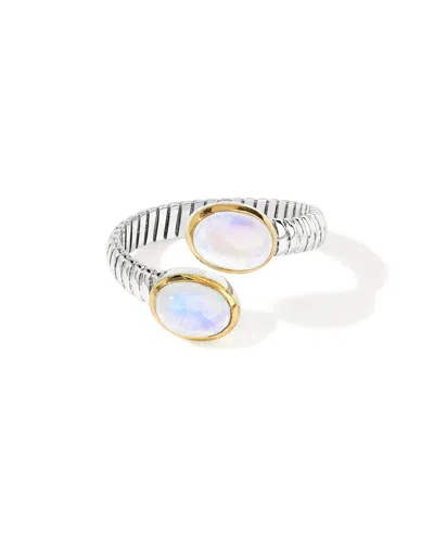 Tiramisu Silver 2.15 Ct. Tw. Moonstone Bypass Ring