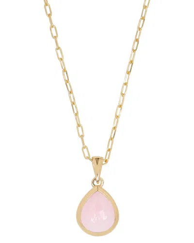 Tiramisu Silver 2.30 Ct. Tw. Pink Opal Necklace In Gold