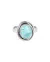 Tiramisu Silver 3.00 Ct. Tw. Blue Mohave Turquoise Ring