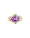 Tiramisu Silver 3.40 Ct. Tw. Amethyst Ring