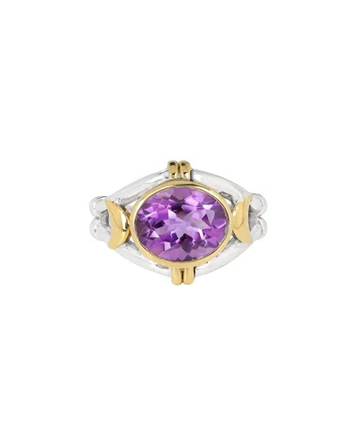 TIRAMISU TIRAMISU SILVER 3.40 CT. TW. AMETHYST RING