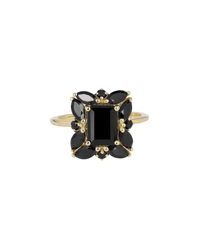 Tiramisu Silver 3.41 Ct. Tw. Black Onyx Ring In Blue
