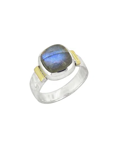 Tiramisu Silver 3.45 Ct. Tw. Labradorite Ring In White