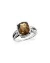 Tiramisu Silver 3.80 Ct. Tw. Smoky Quartz Solitaire Ring In Silver