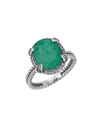 Tiramisu Silver 4.77 Ct. Tw. Gemstone Ring In Green