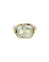 Tiramisu Silver 4.85 Ct. Tw. Green Amethyst Ring