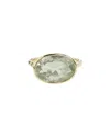 Tiramisu Silver 4.90 Ct. Tw. Green Amethyst Ring