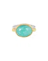 Tiramisu Silver 6.50 Ct. Tw. Amazonite Ring