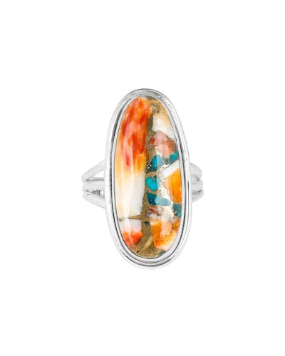 Tiramisu Silver 6.90 Ct. Tw. Oyster Copper Turquoise Ring