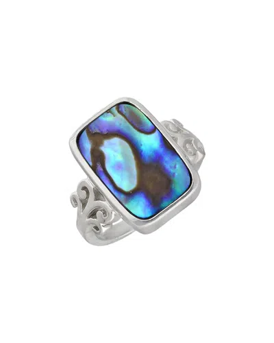 Tiramisu Silver 7.14 Ct. Tw. Abalone Shell Ring In Metallic