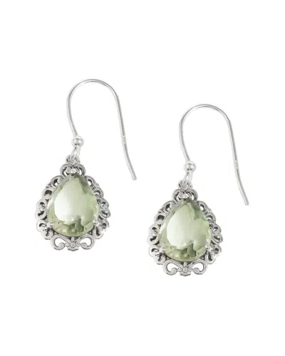 Tiramisu Silver 7.50 Ct. Tw. Green Amethyst Drop Earring