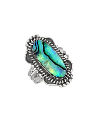 Tiramisu Silver 7.65 Ct. Tw. Abalone Shell Ring In Metallic