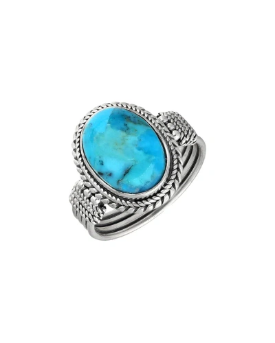 Tiramisu Silver 8.55 Ct. Tw. Blue Mohave Turquoise Ring