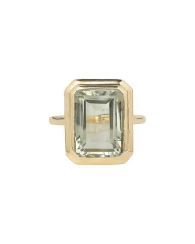 Tiramisu Silver 8.05 Ct. Tw. Green Amethyst Ring In Gray