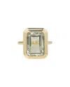 Tiramisu Silver 8.05 Ct. Tw. Green Amethyst Ring