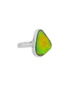Tiramisu Silver 9.20 Ct. Tw. Ammolite Ring In Gray