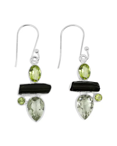 Tiramisu Silver 9.60 Ct. Tw. Gemstone Earring